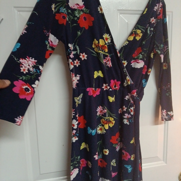 🦋Floral And Butterfly Wrap Dress Size XL - Picture 4 of 5
